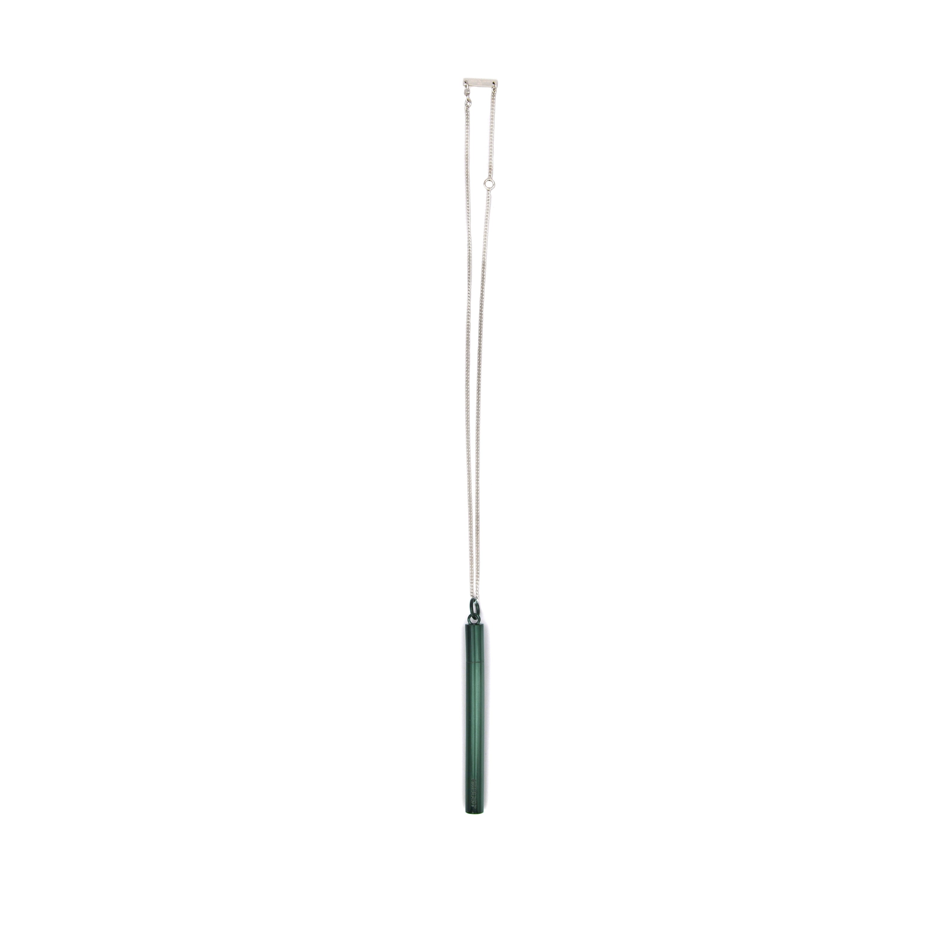 SSS Cigarette Case Necklace, Dark Green