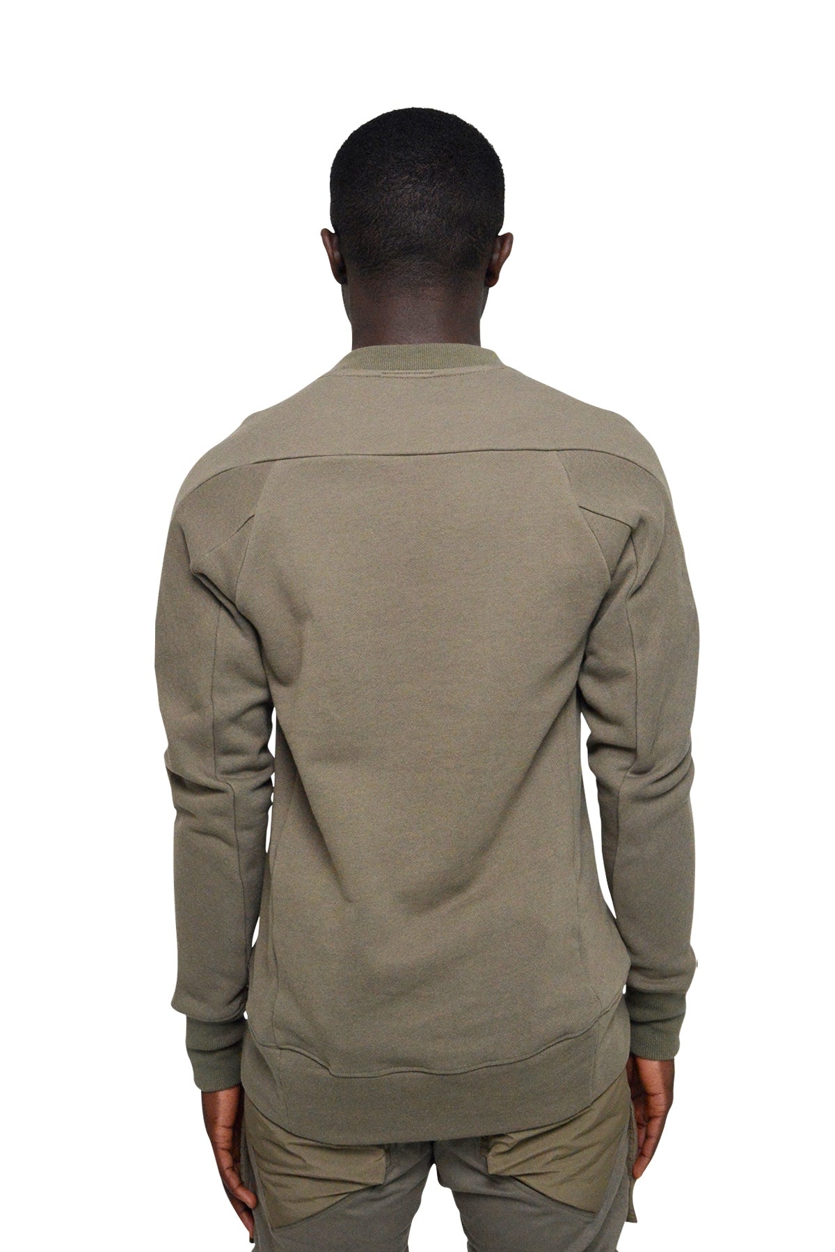 Paneled Sweatshirt, Olive