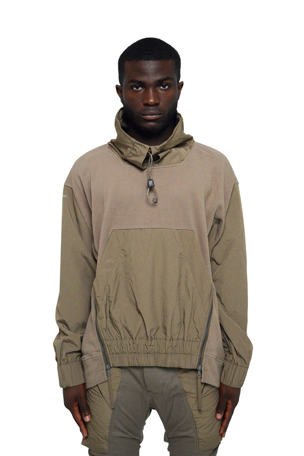Windbreaker Pullover, Burnt Olive - 2 | #size_us M = jp 2 = eu 48