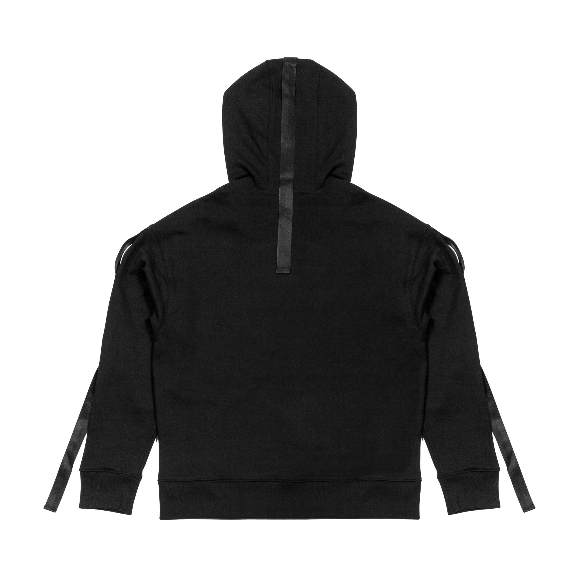 KNITTED HOODIE THREE TAPES, BLACK