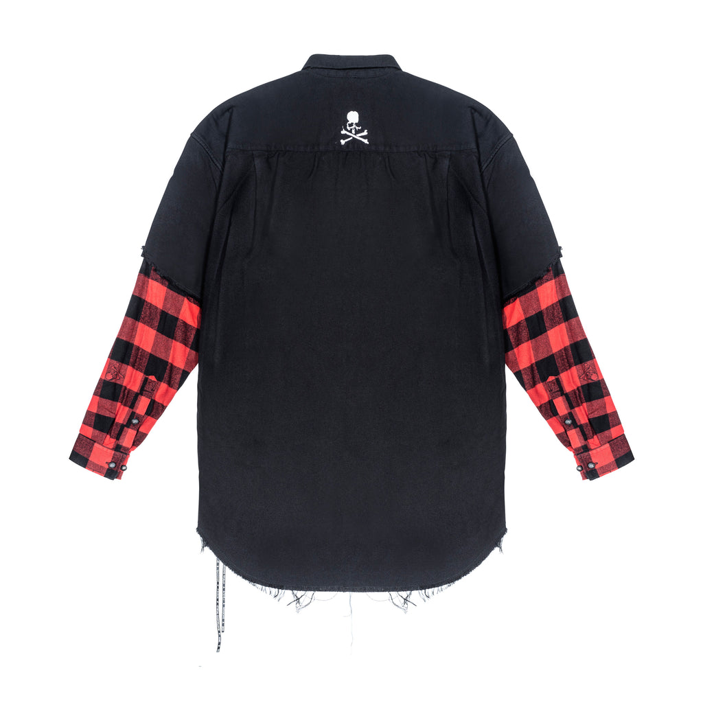 FLANNEL SHIRT, BLACK/RED