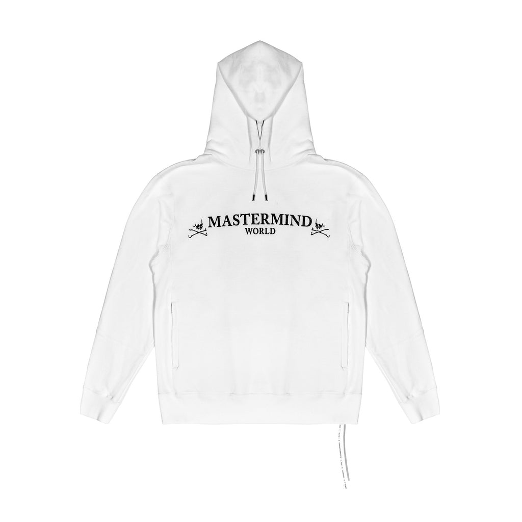 MASTERMIND - SKULL LOGO HOODIE, WHITE - M | #size_us M = jp 2 = eu 48