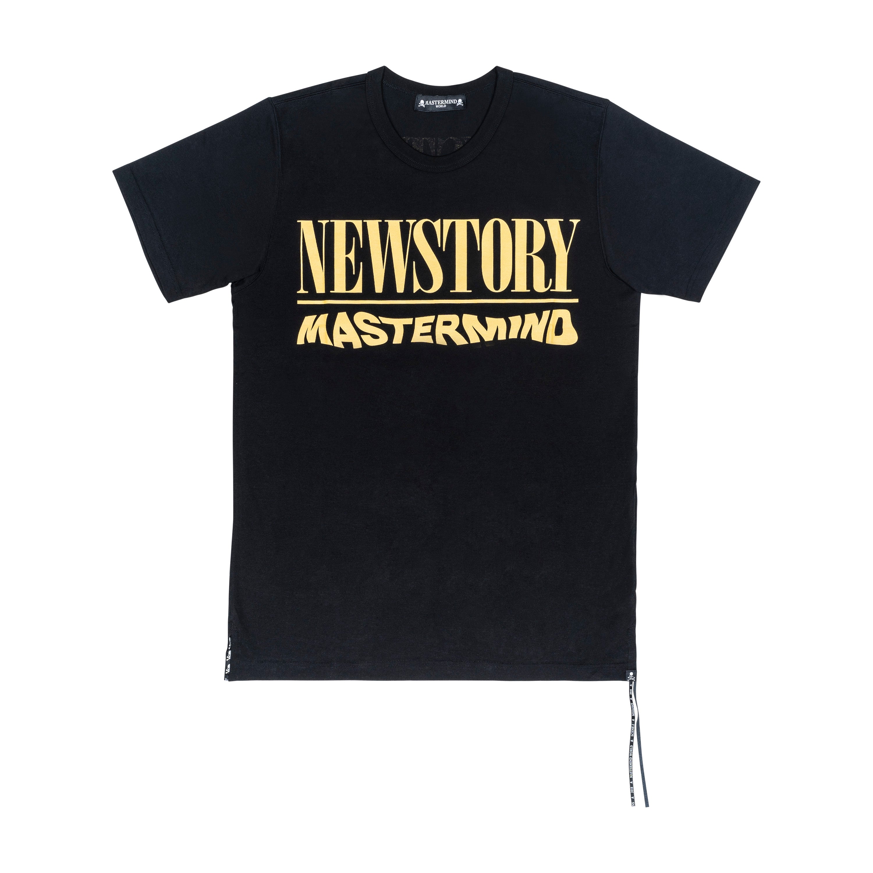 MASTERMIND - NEWSTORY T-SHIRT, BLACK - M | #size_us M = jp 2 = eu 48