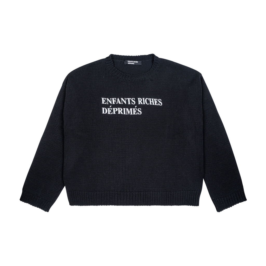 ERD - CLASSIQUE LOGO KNIT, BLACK - M | #size_us M = jp 2 = eu 48