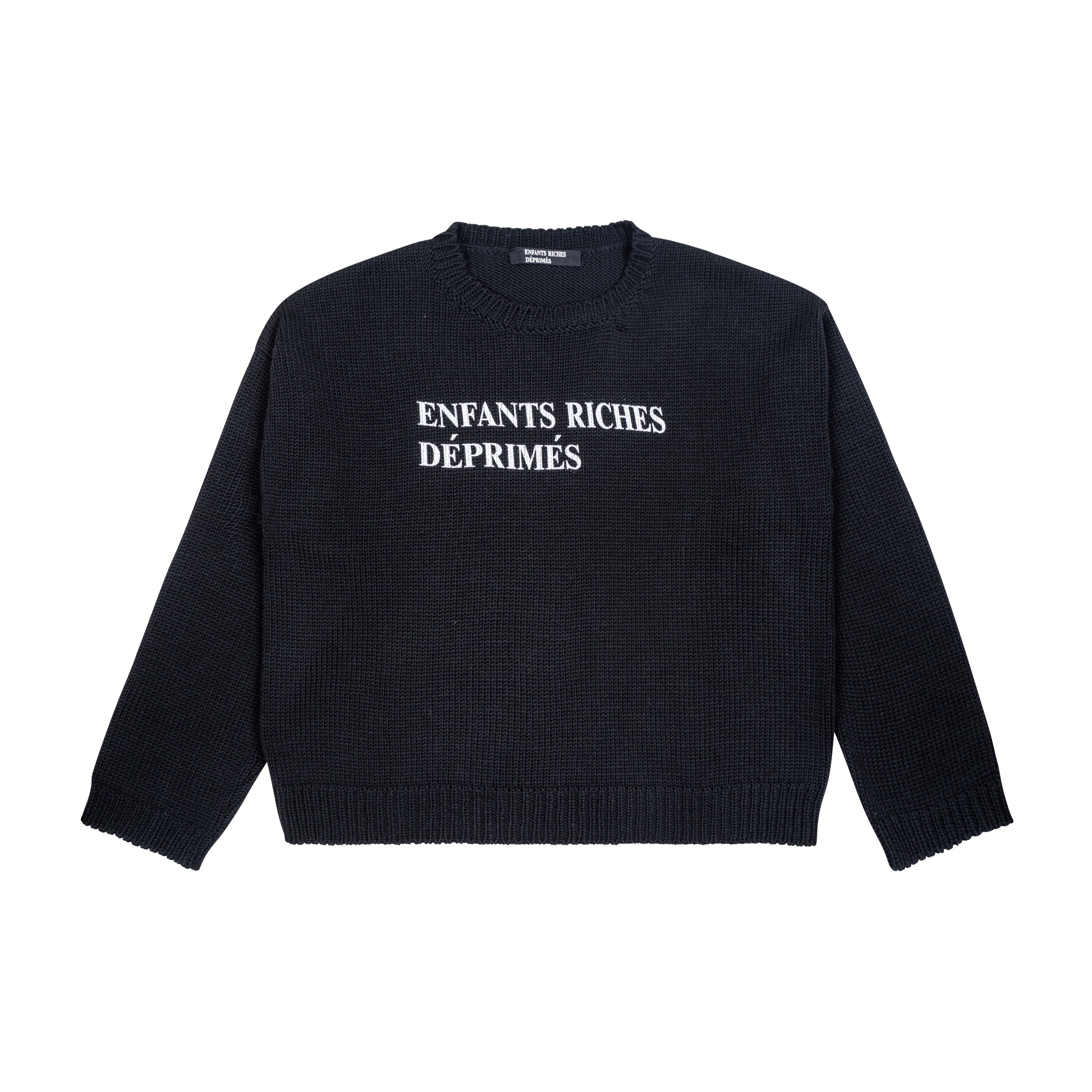 ERD - CLASSIQUE LOGO KNIT, BLACK - M | #size_us M = jp 2 = eu 48