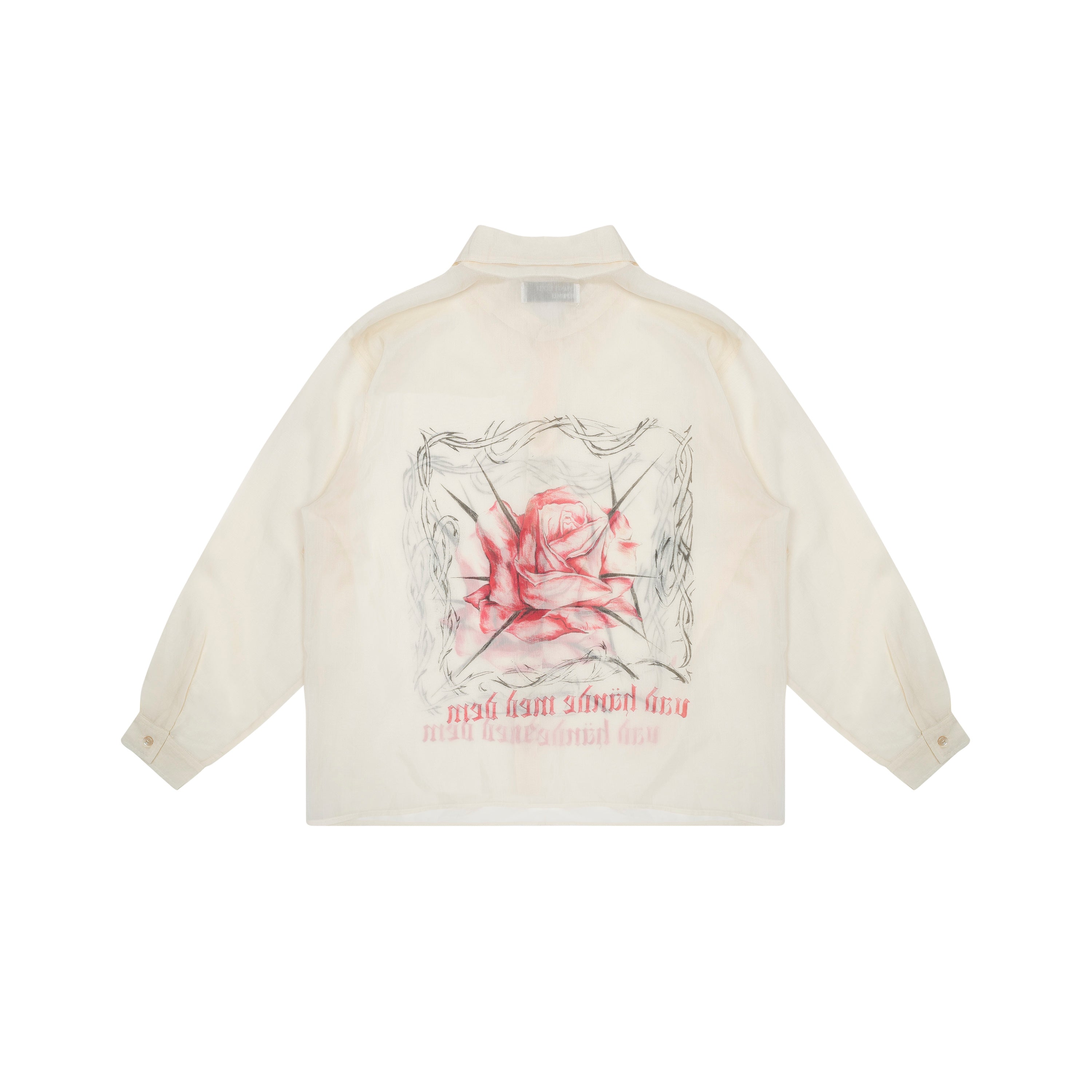 ROSE AND THORNS SILK SHIRT, IVORY