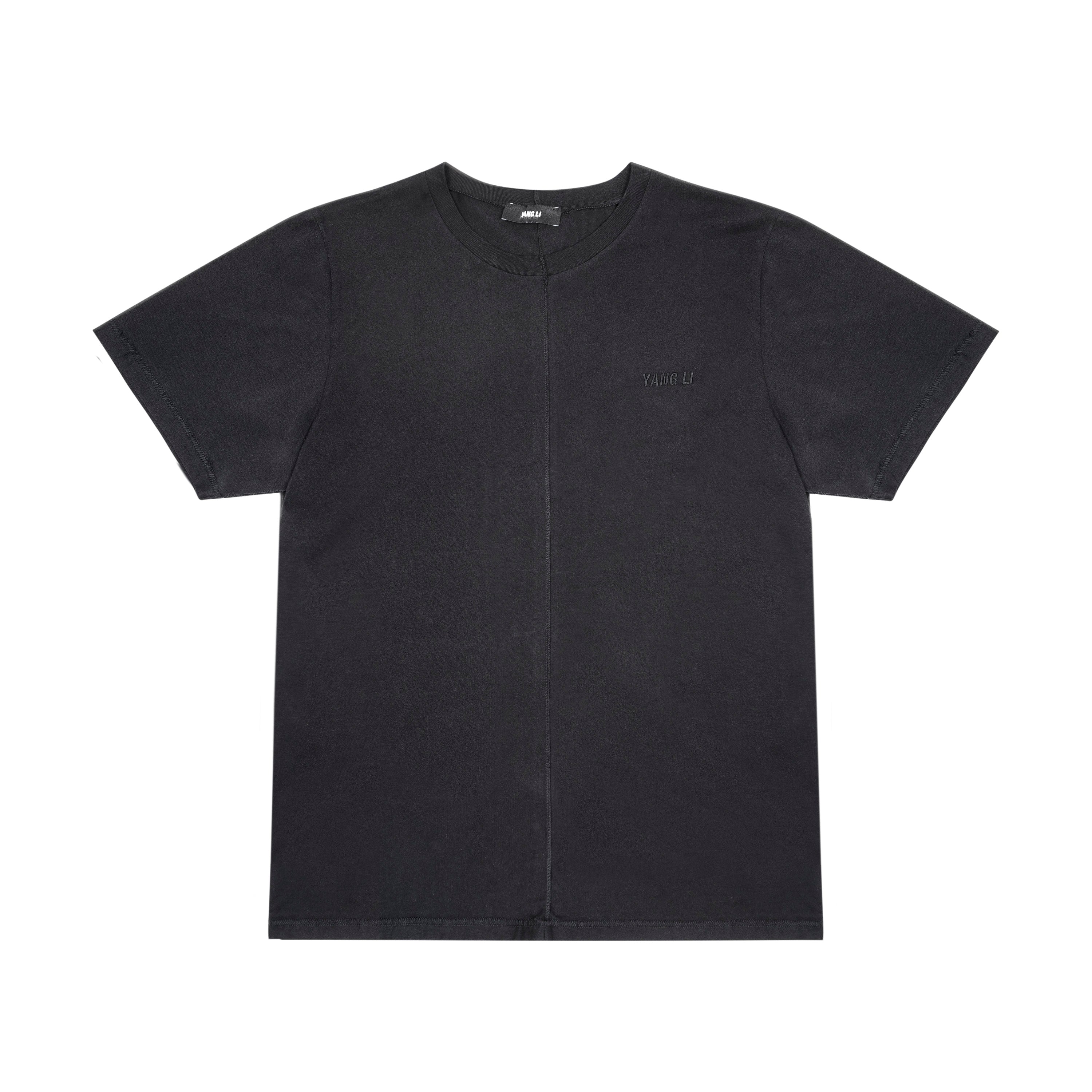 YANG LI - OVERLOCK TEE, BLACK - 46 | #size_us S  = jp 1 = eu 46