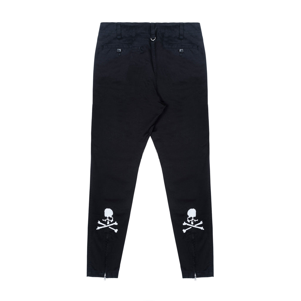 SKULL LOGO PANTS, BLACK