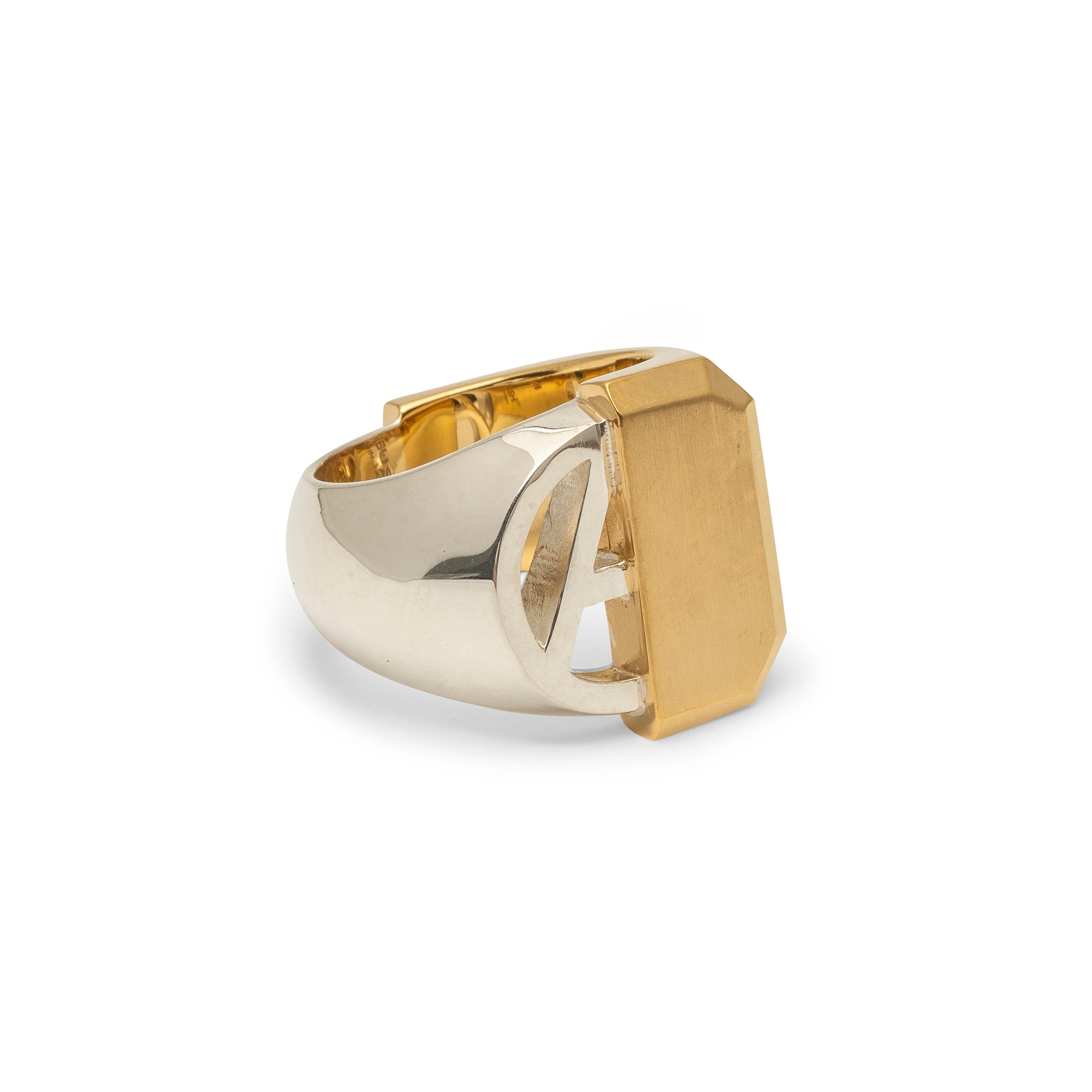AMBUSH - MISFIT RING, GOLD/SILVER - M | #size_us M = jp 2 = eu 48