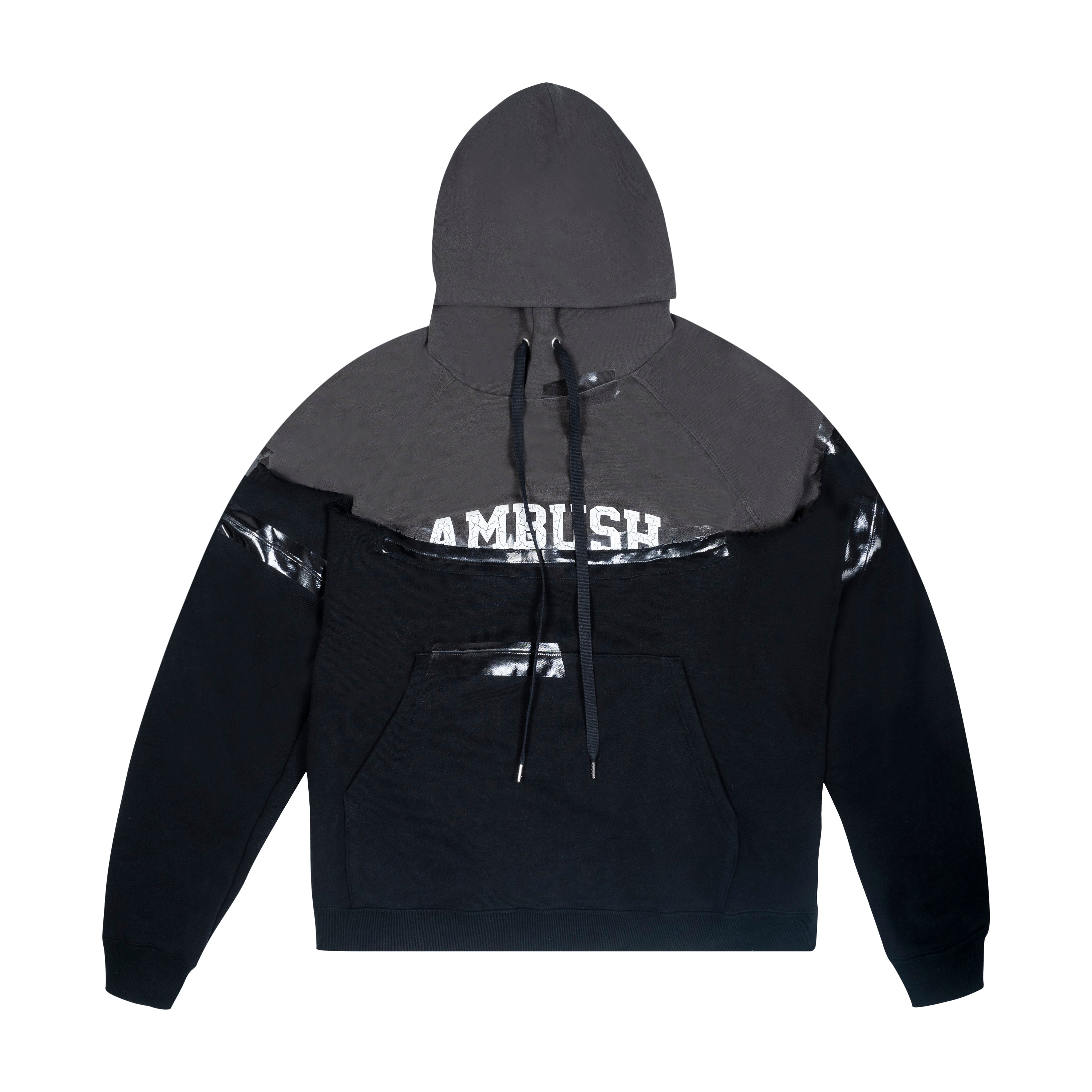AMBUSH - TAPED HOODIE, BLACK - 1 | #size_us S  = jp 1 = eu 46