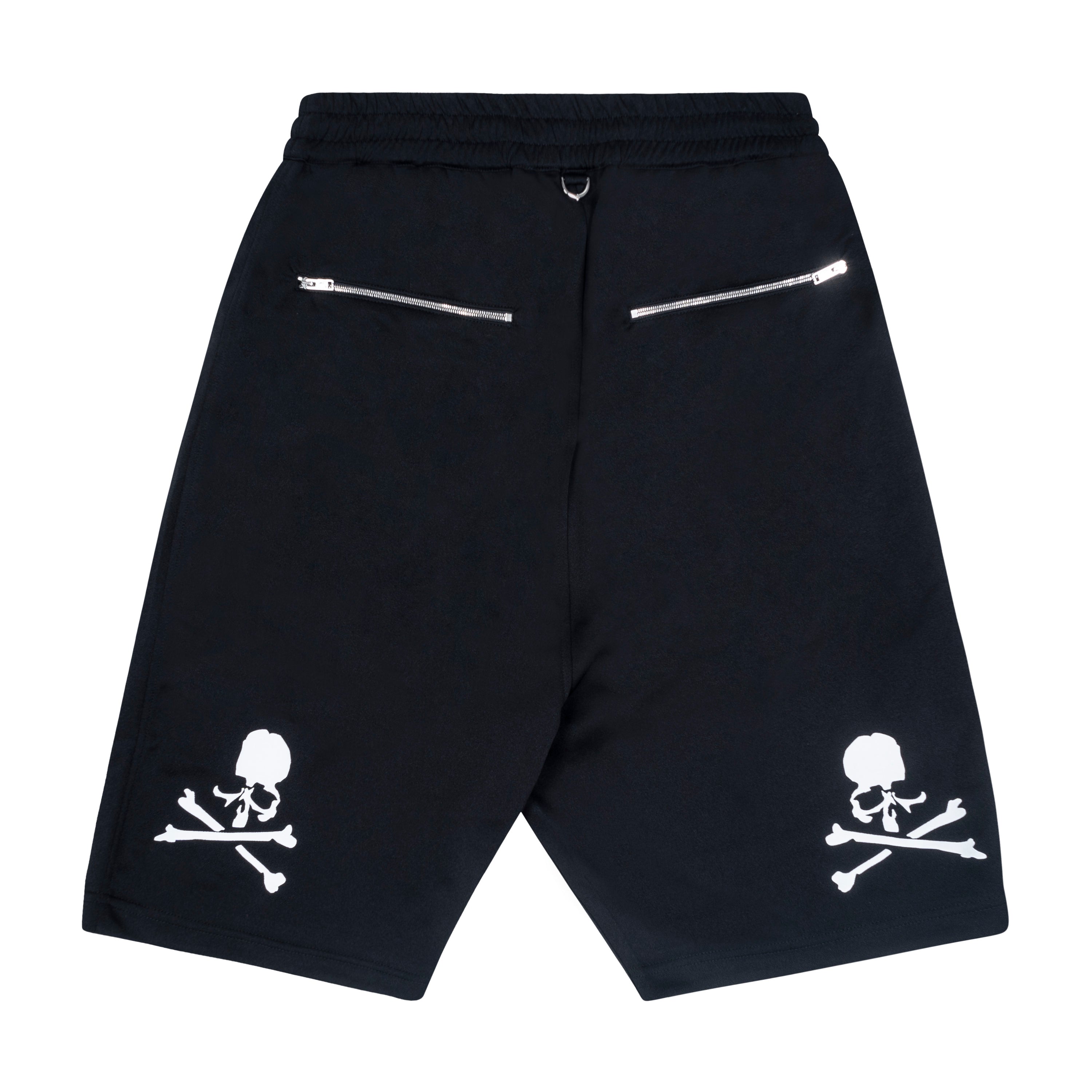 SKULL LOGO SHORTS, BLACK