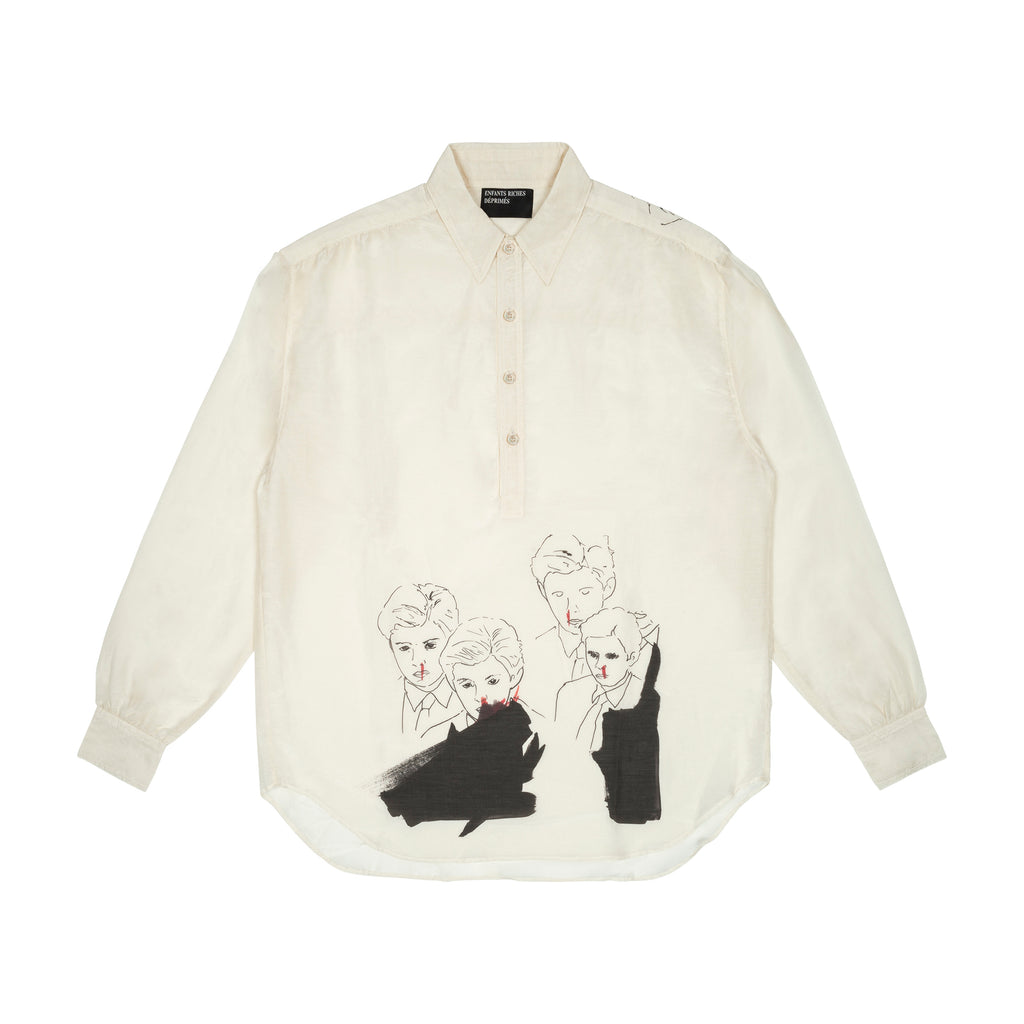 ERD - BARON SILK SHIRT, IVORY - M | #size_us M = jp 2 = eu 48