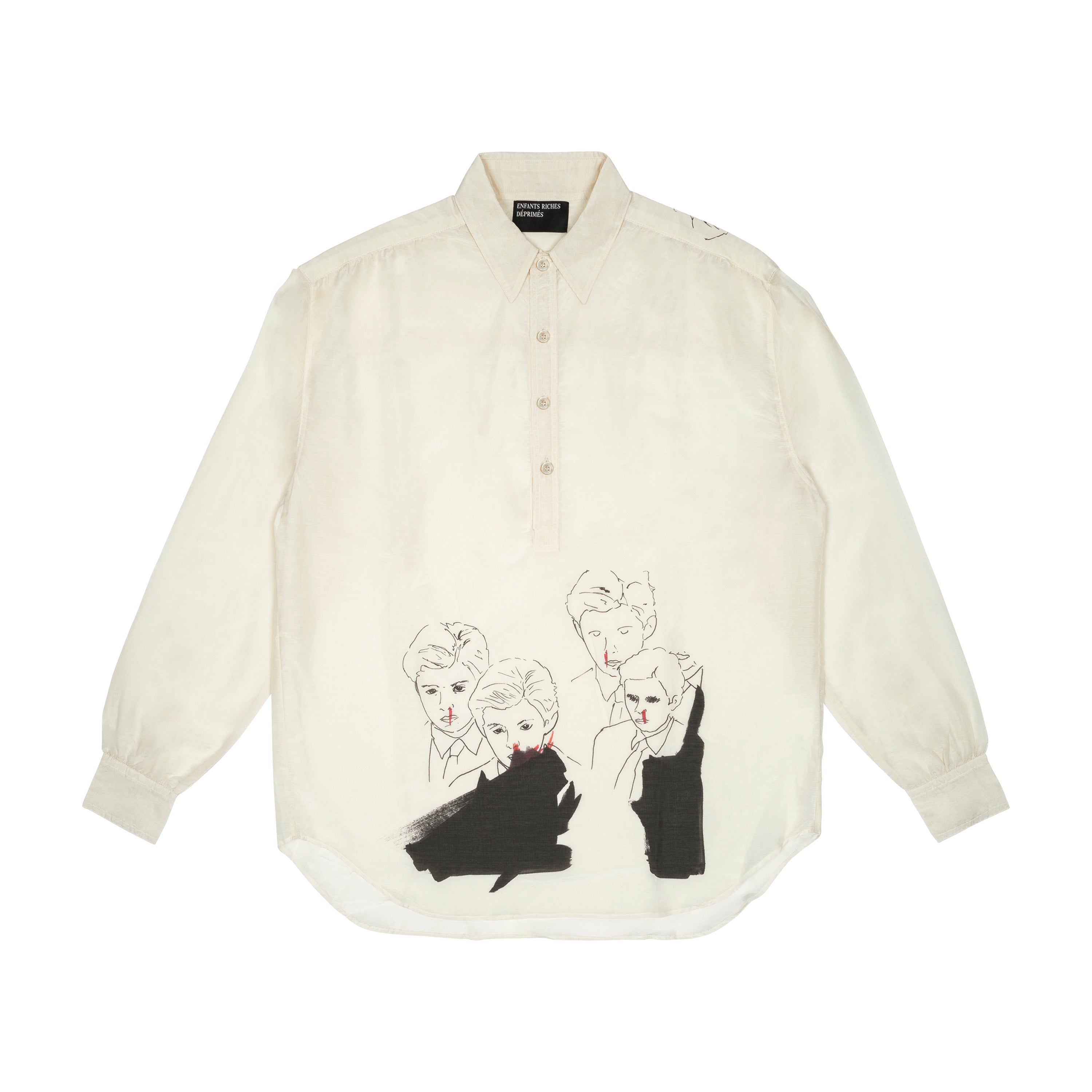 ERD - BARON SILK SHIRT, IVORY - M | #size_us M = jp 2 = eu 48