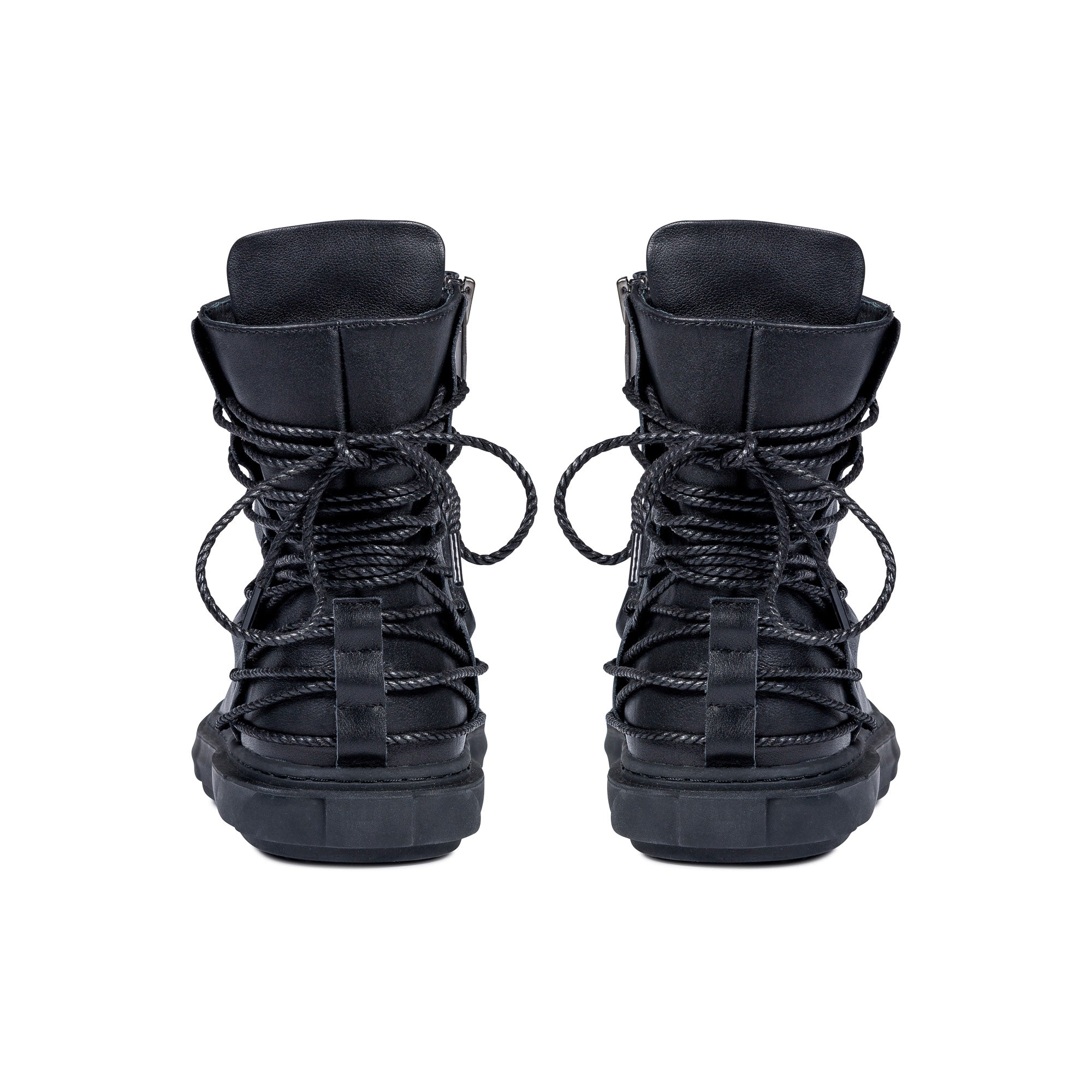 Lace-Up Back Sneakers, BLACK