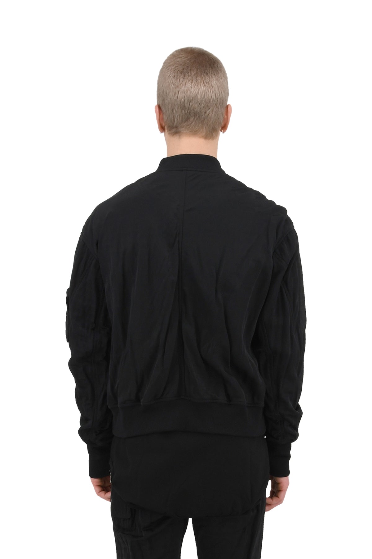 Smooth Nylon Blouson, Black