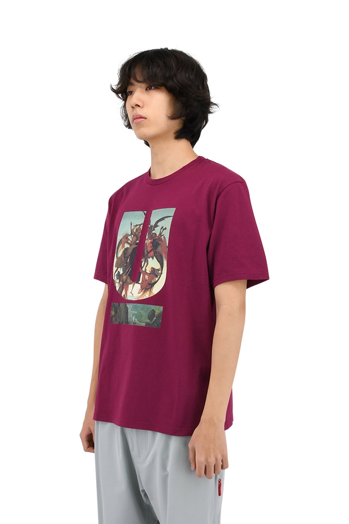 U-Logo T-Shirt, Red Purple