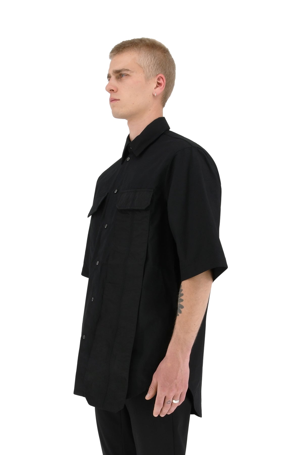 Short Sleeve Pocket Shirt, Black