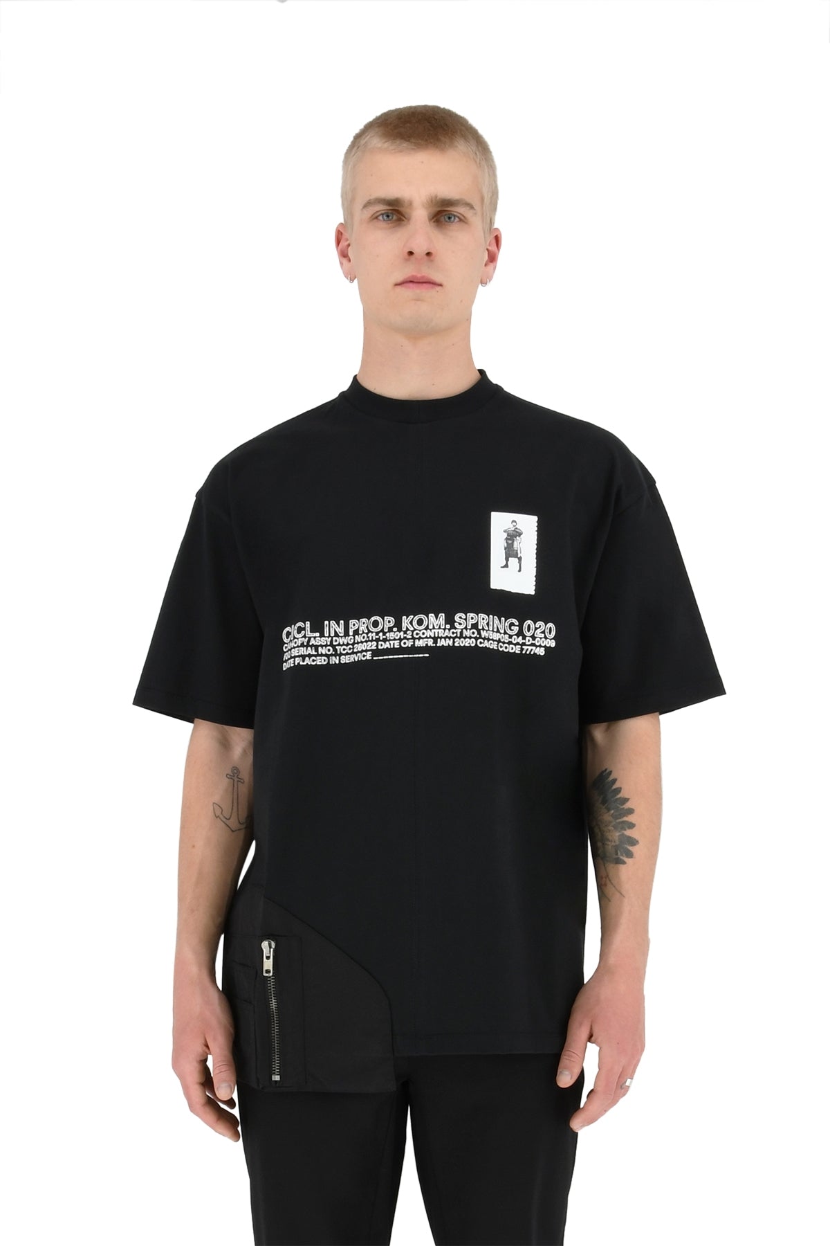 Loose Fit Pocket T-Shirt, Black - L | #size_us L  = jp 3 = eu 50
