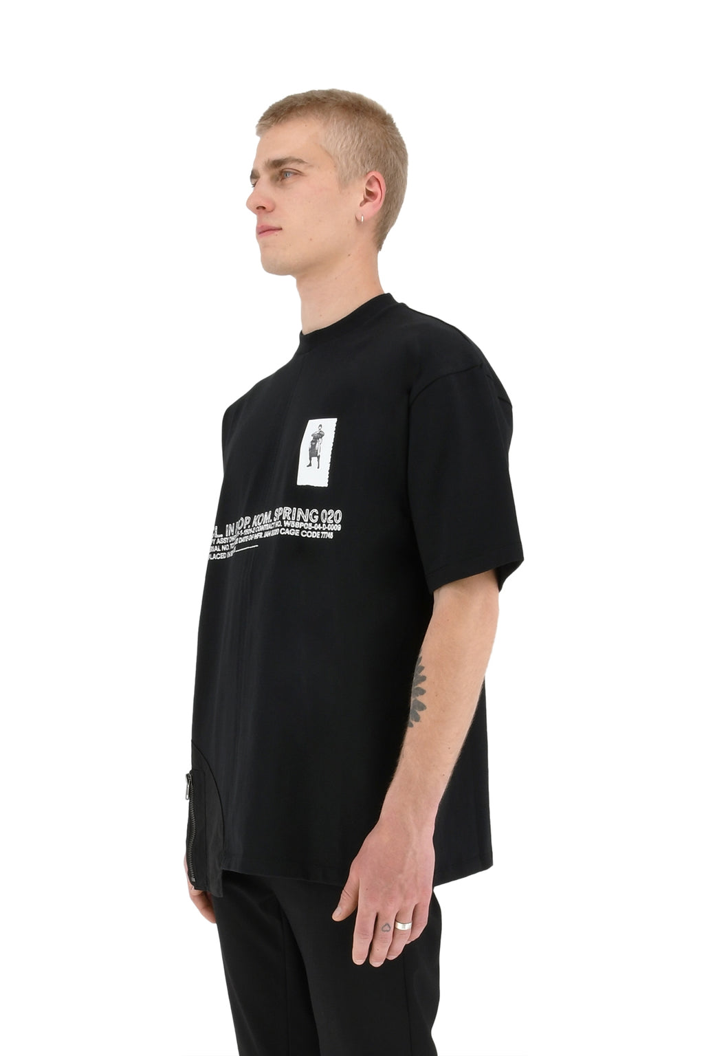 Loose Fit Pocket T-Shirt, Black