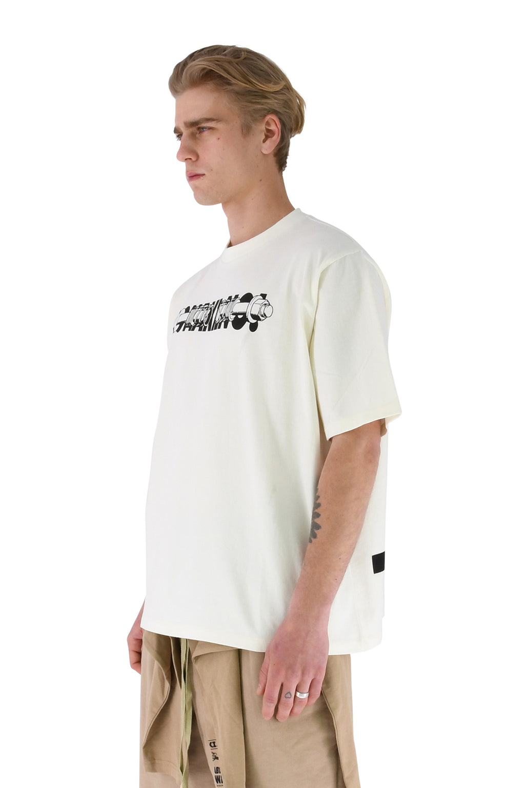 Hole Punch Logo T-Shirt, White