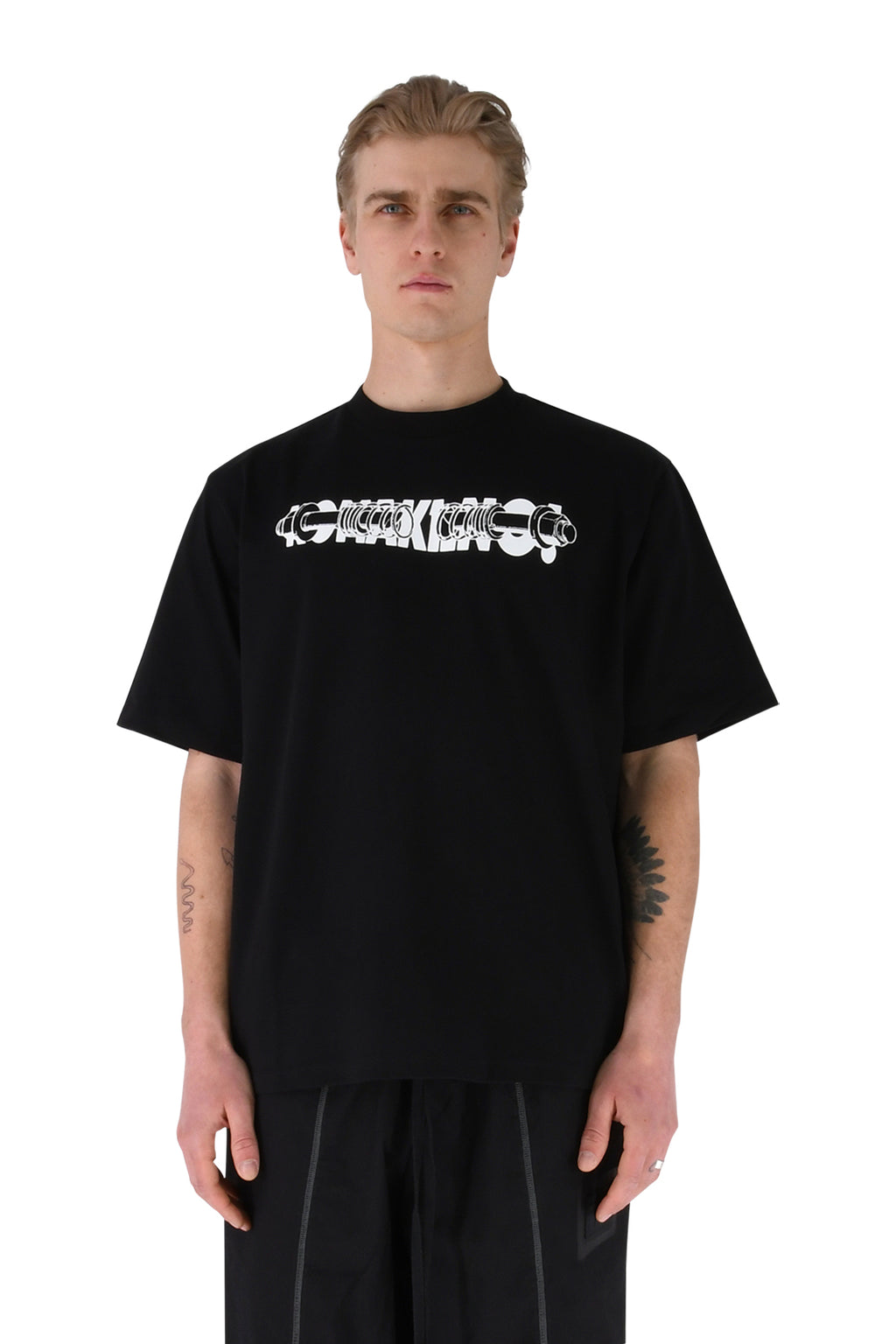 Hole Punch Logo T-Shirt, Black  - M | #size_us M = jp 2 = eu 48