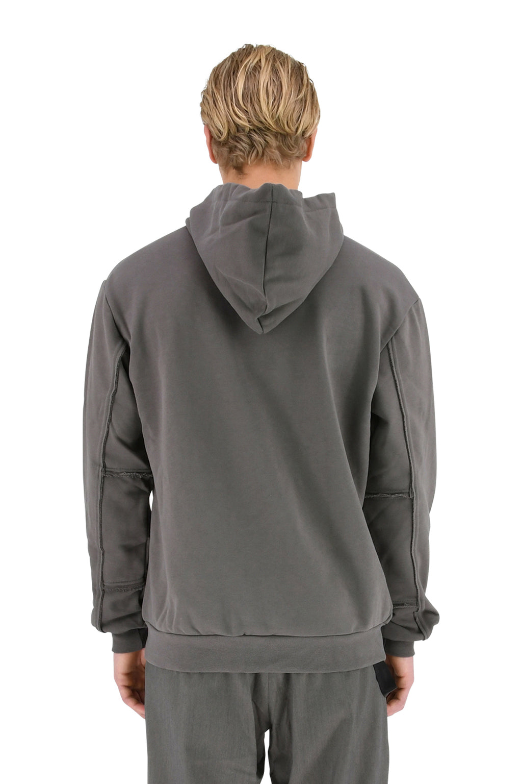 Logo Panel Hoodie, Stone