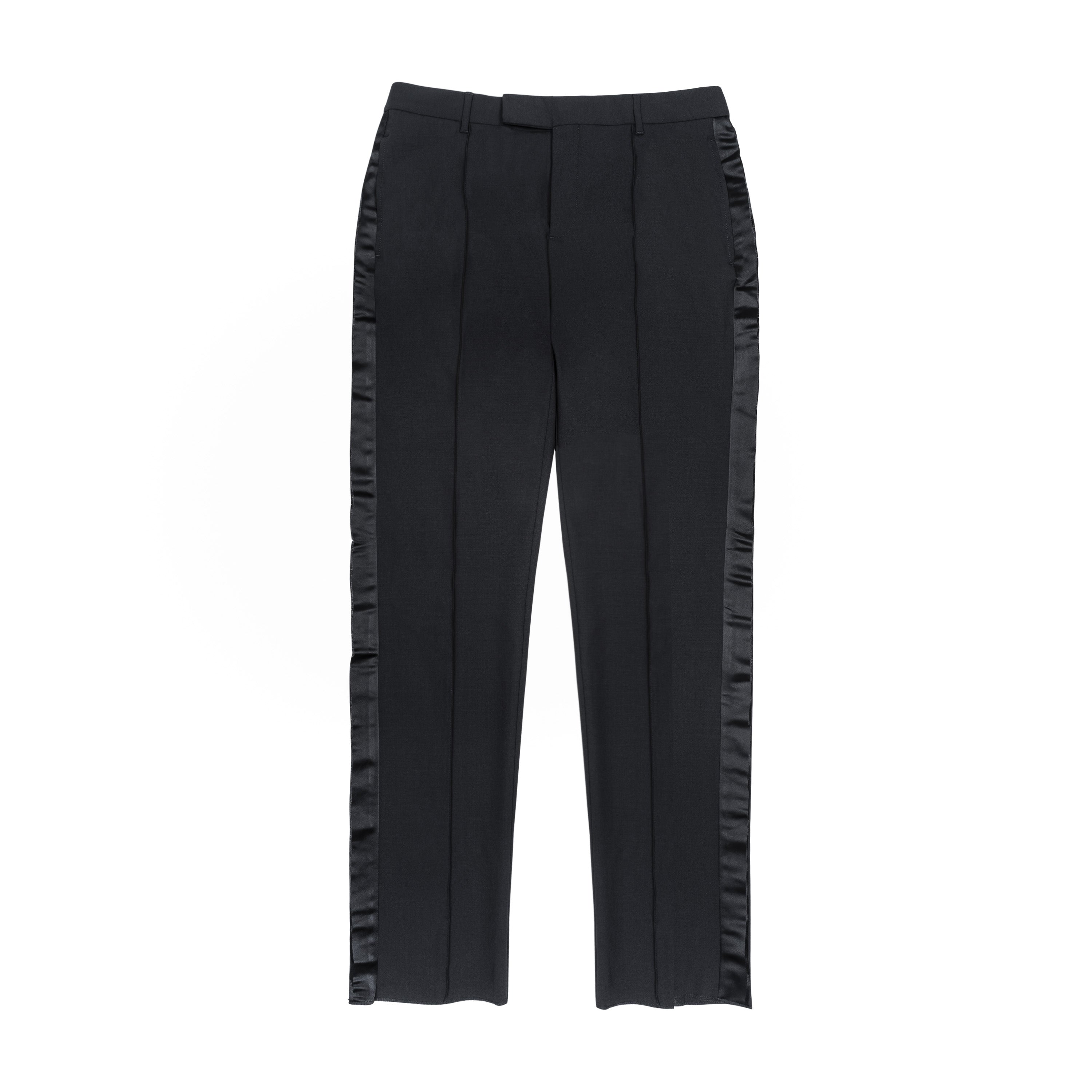 YANG LI - TUXEDO TROUSERS, BLACK - 48 | #size_us M = jp 2 = eu 48