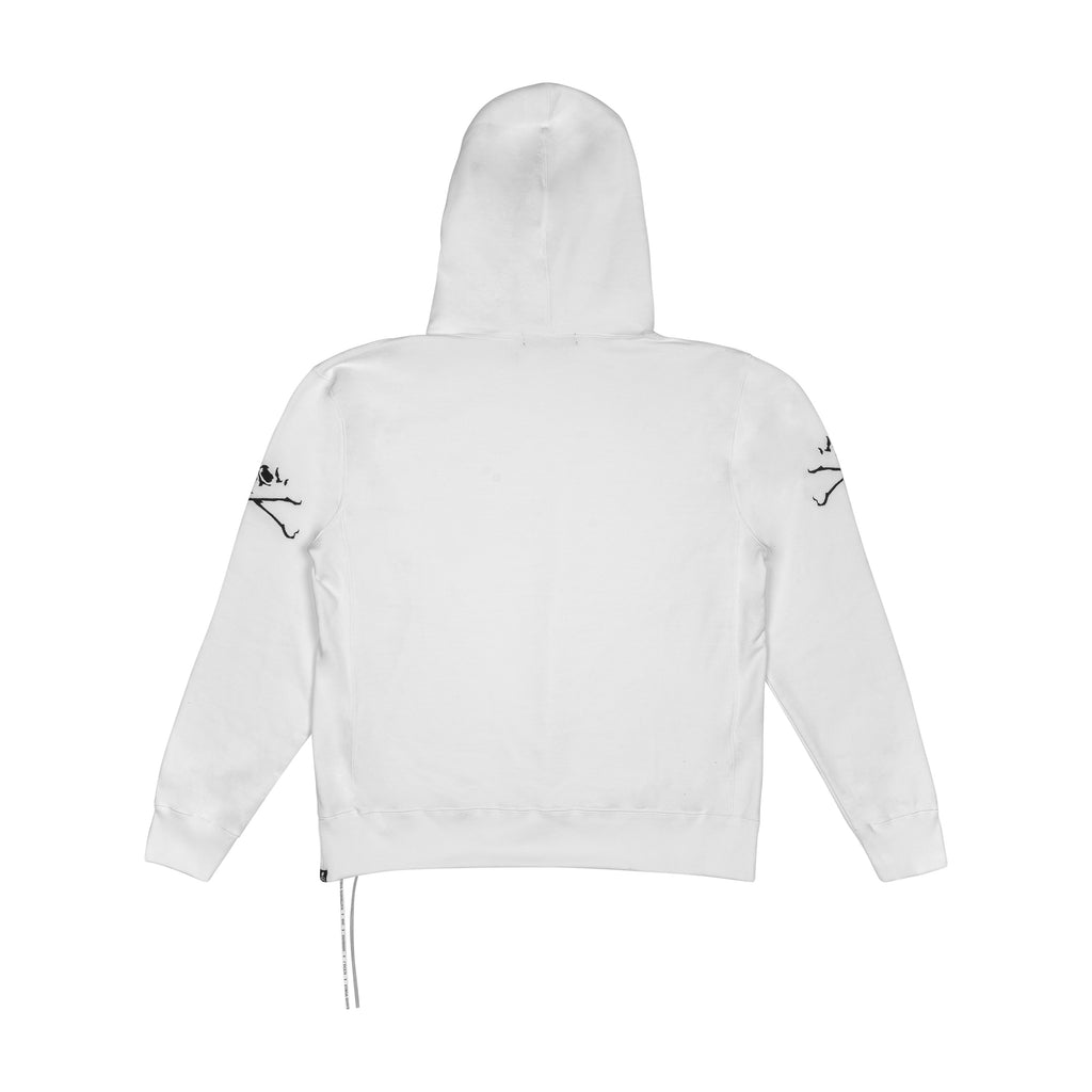 EMBROIDERED HOODIE, WHITE