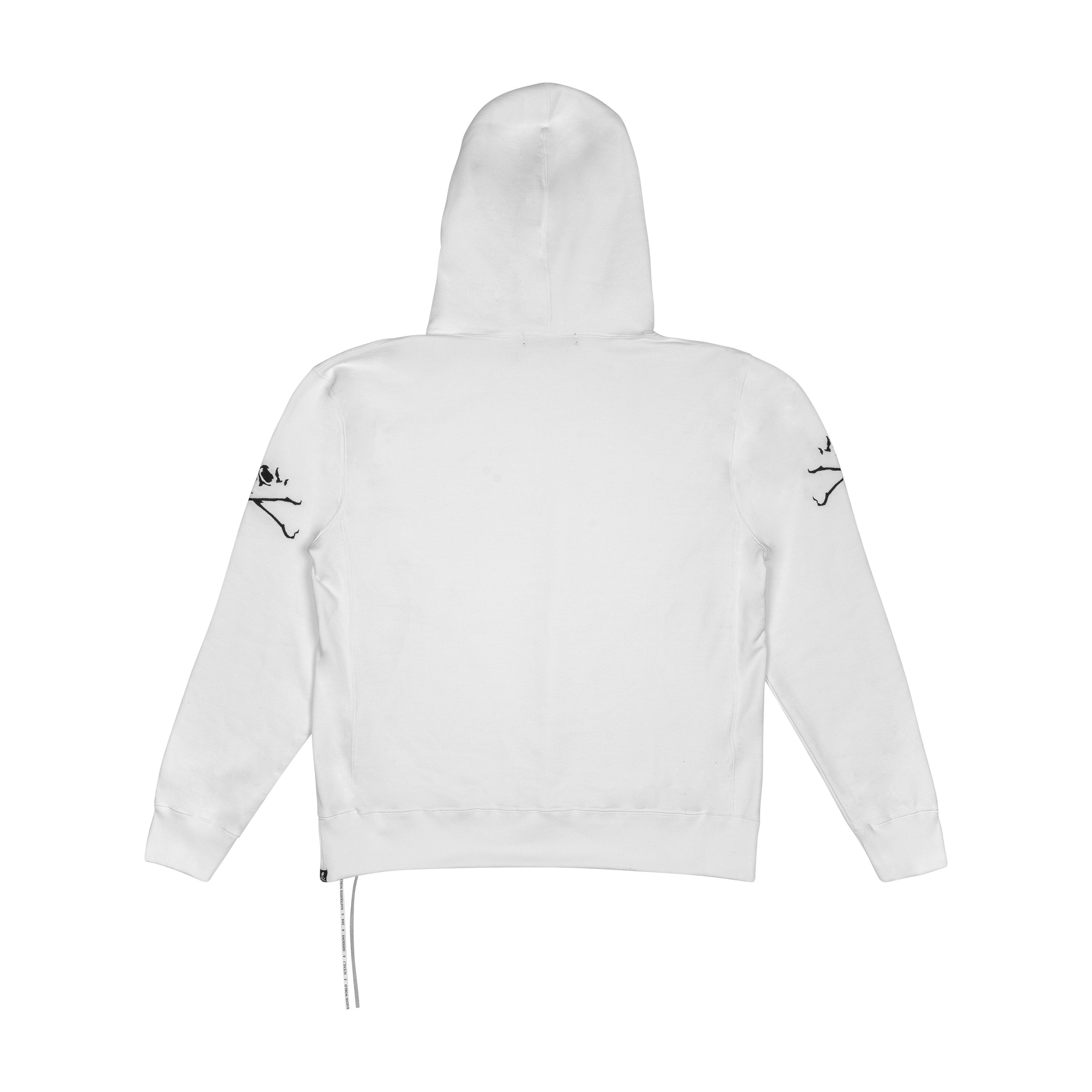 EMBROIDERED HOODIE, WHITE