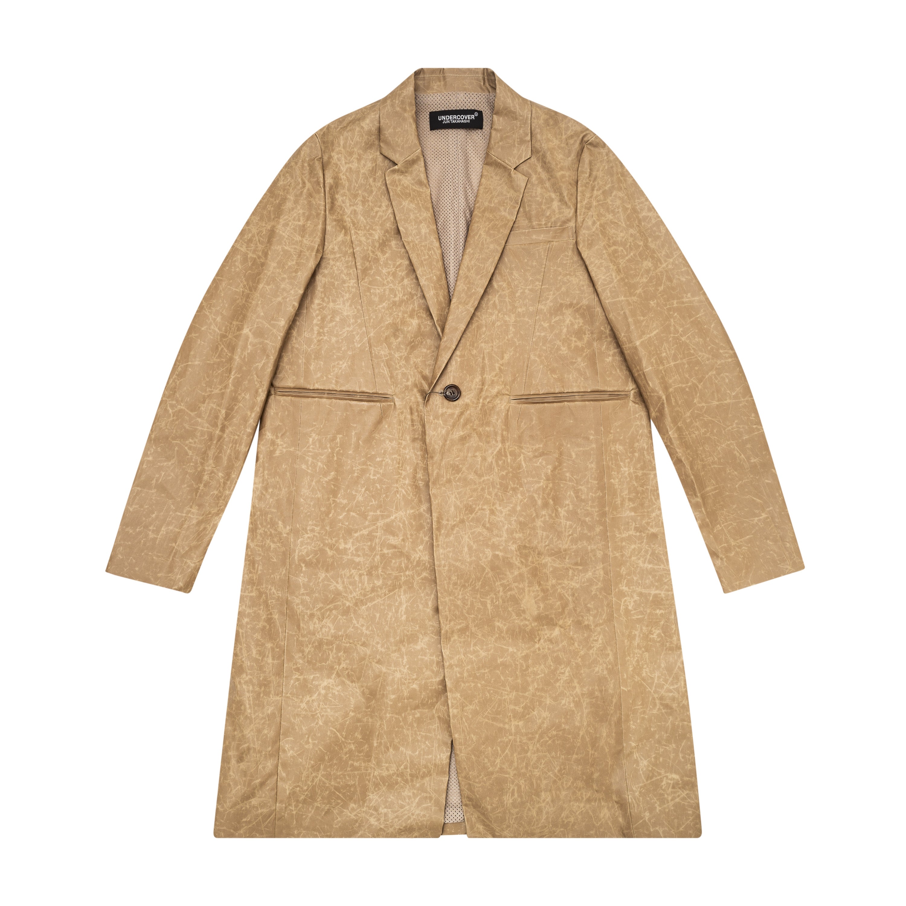 UNDERCOVER - LOGO COAT, DARK BEIGE - 2 | #size_us M = jp 2 = eu 48