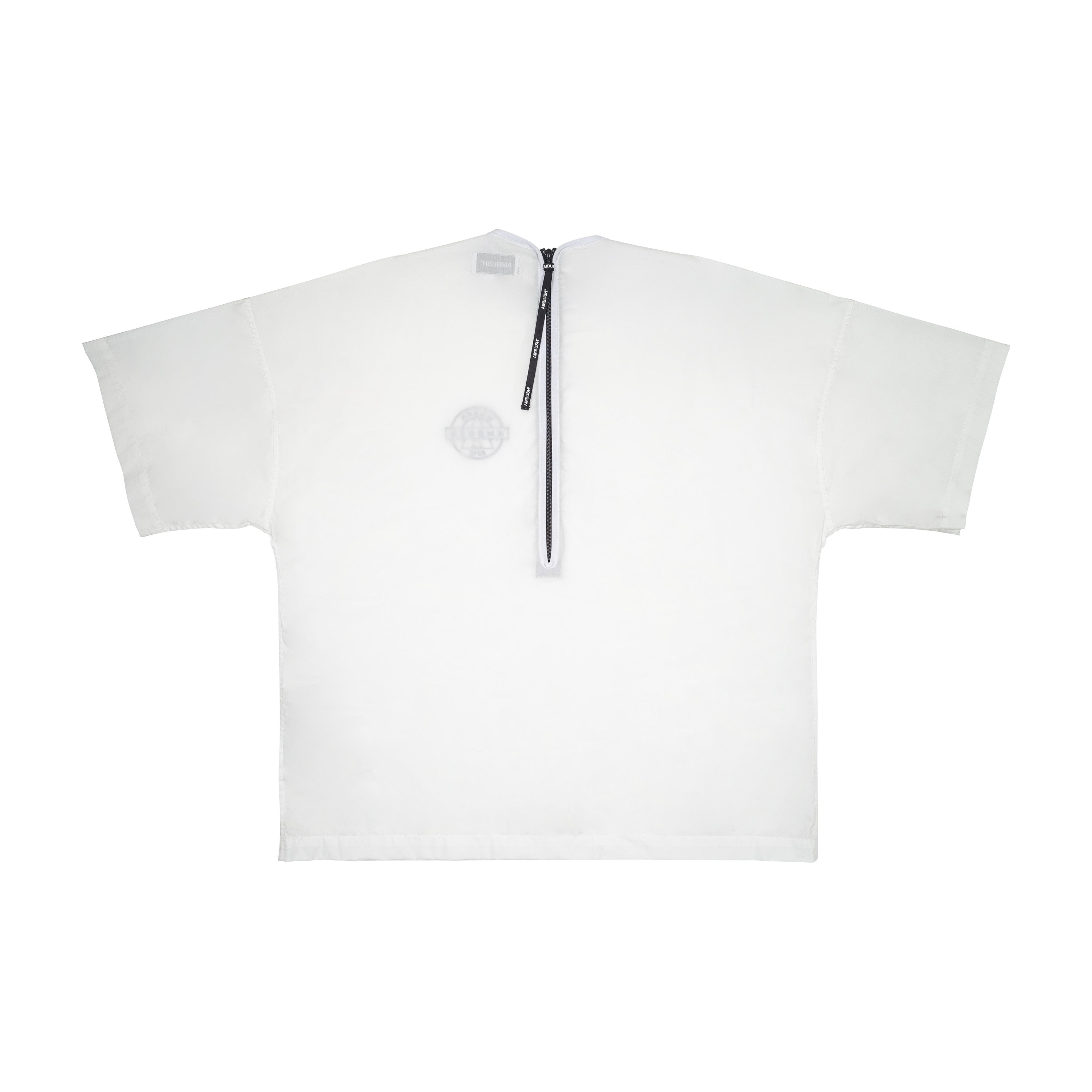 Back Zip Up Shirt, White