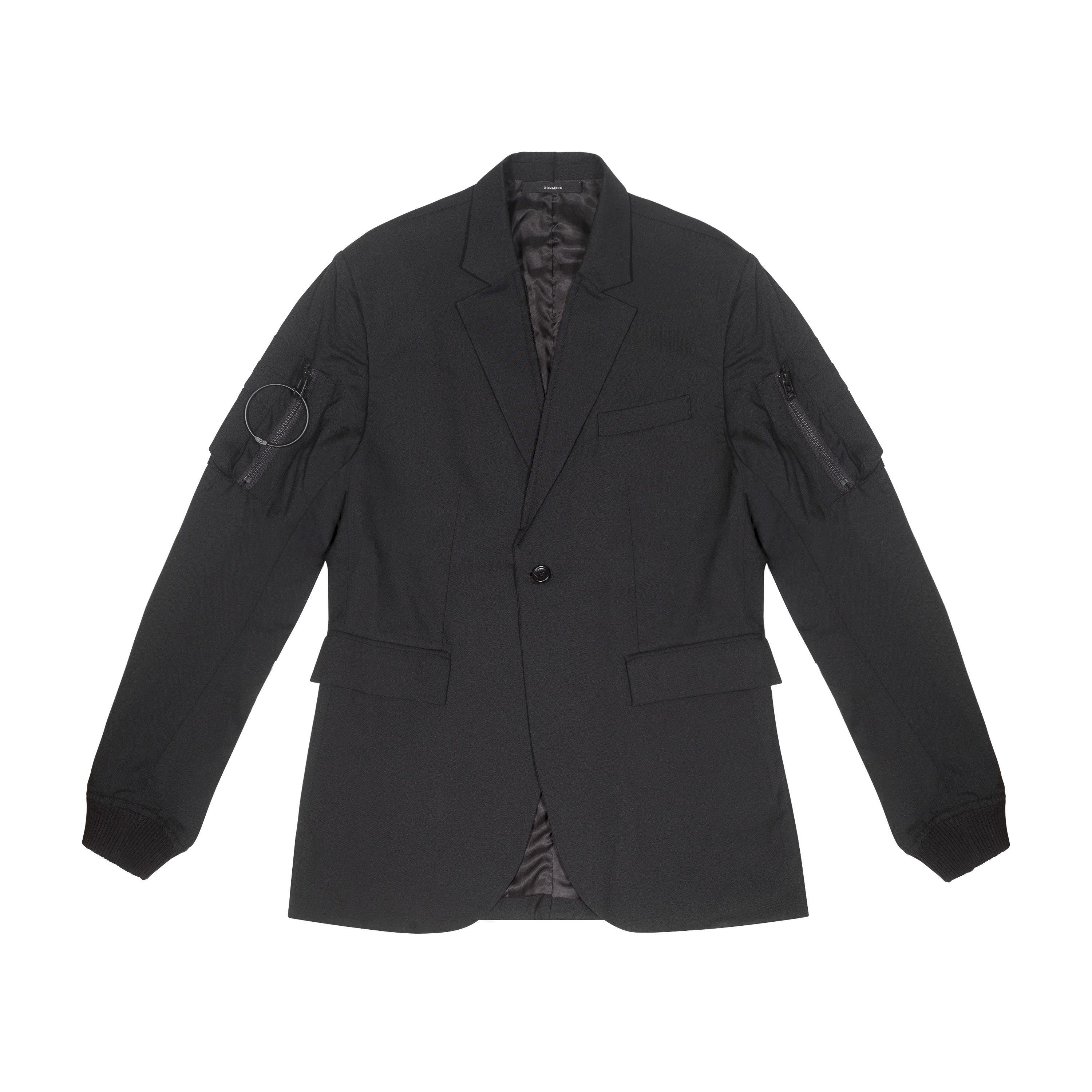 KOMAKINO - TAILORED JACKET, BLACK - M | #size_us M = jp 2 = eu 48