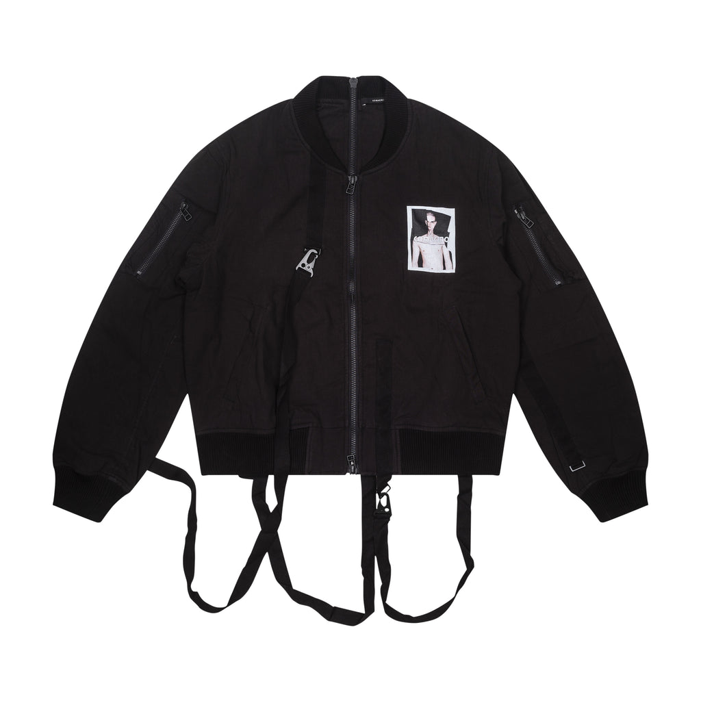 KOMAKINO - MA-1 BOMBER JACKET, BLACK - M | #size_us M = jp 2 = eu 48