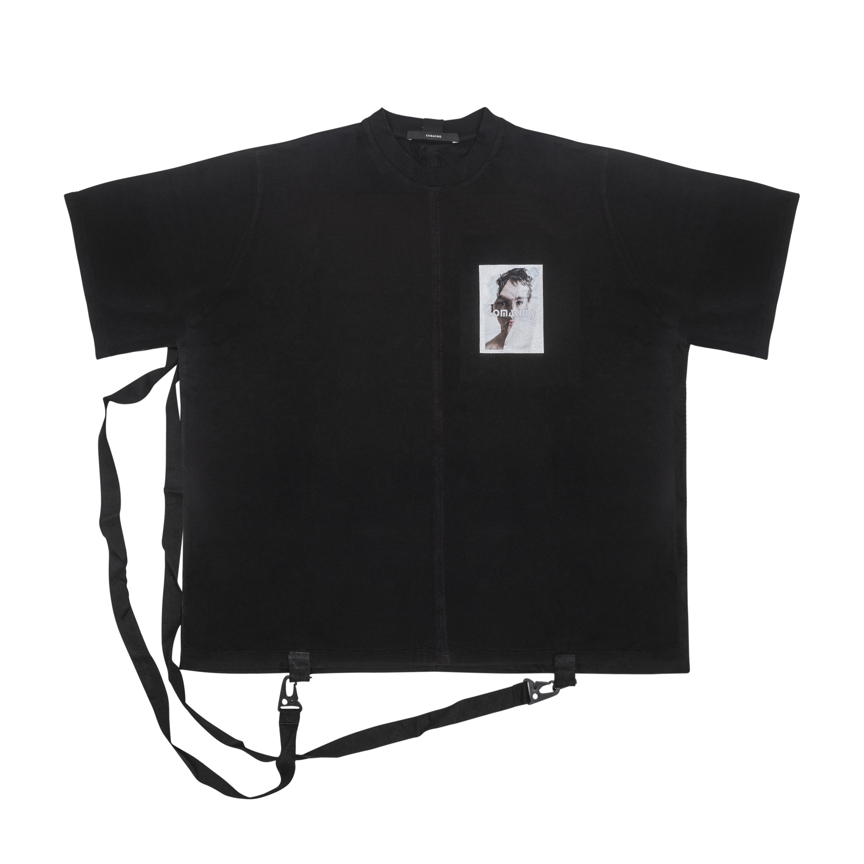 KOMAKINO - CRASHED 3M T-SHIRT, BLACK - S | #size_us S  = jp 1 = eu 46