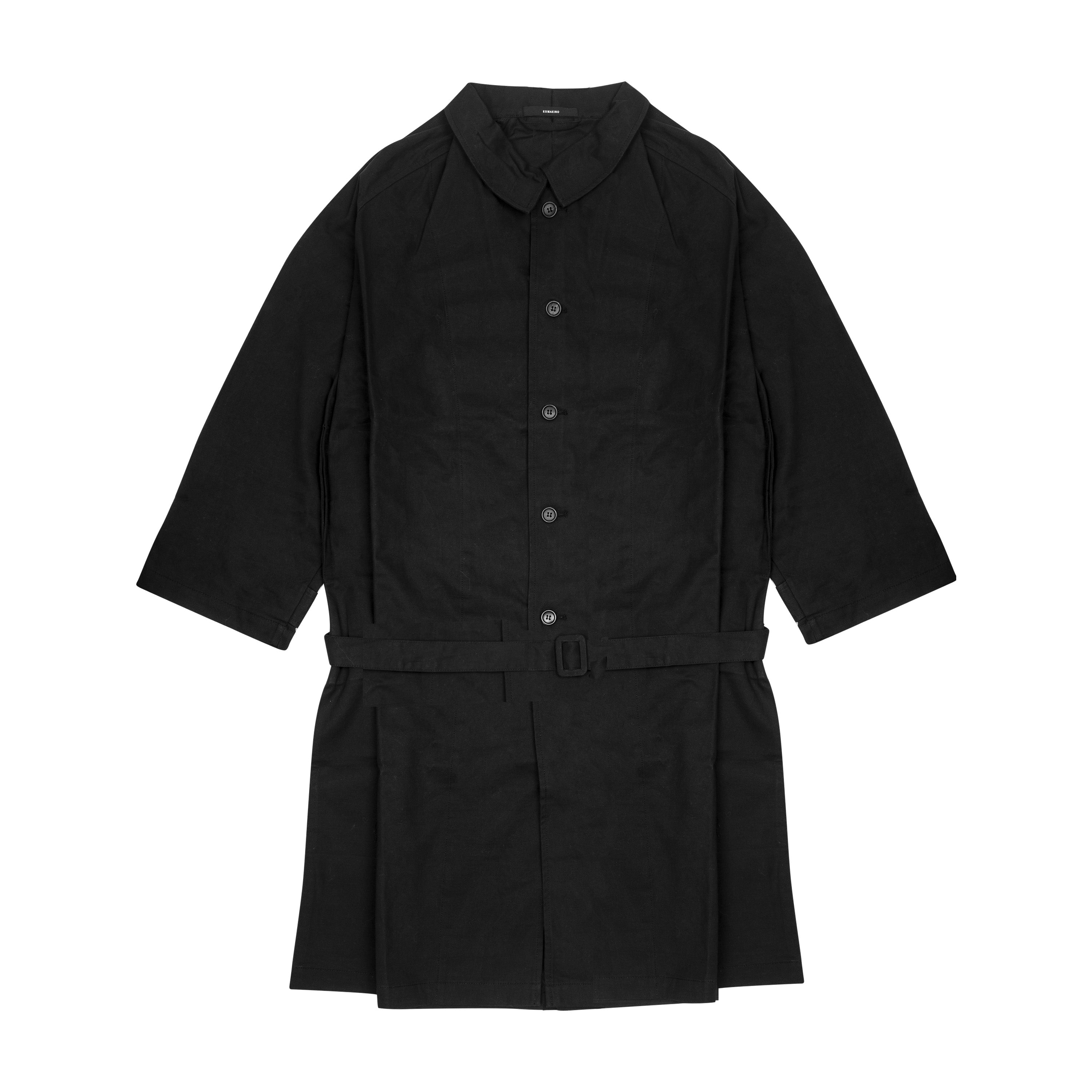 KOMAKINO - OVERCOAT, BLACK - M | #size_us M = jp 2 = eu 48