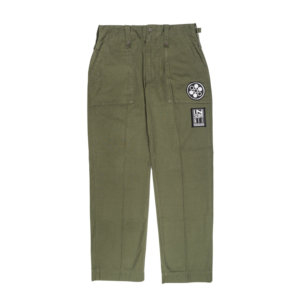 SAMIZDAT - PATCH CARGO TROUSERS, KHAKI - S | #size_us S  = jp 1 = eu 46