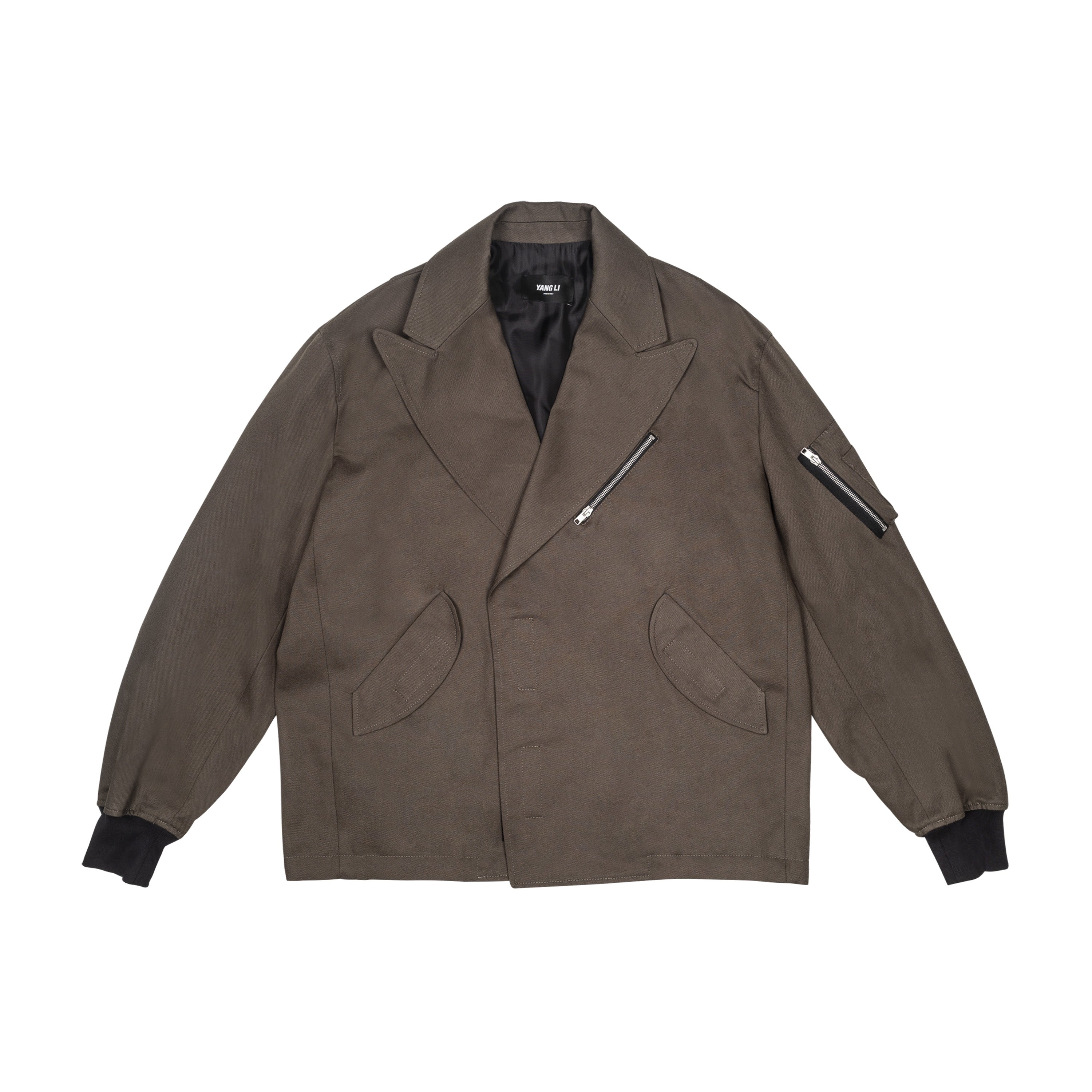 YANG LI - OVERSIZED BLOUSON, KHAKI - 48 | #size_us M = jp 2 = eu 48