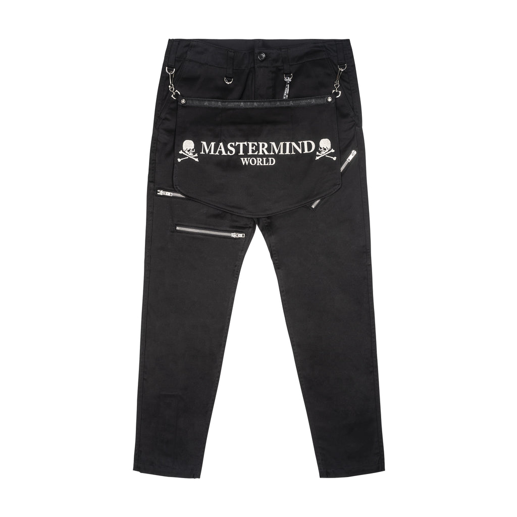 MASTERMIND - APRON PANTS, BLACK - L | #size_us L  = jp 3 = eu 50