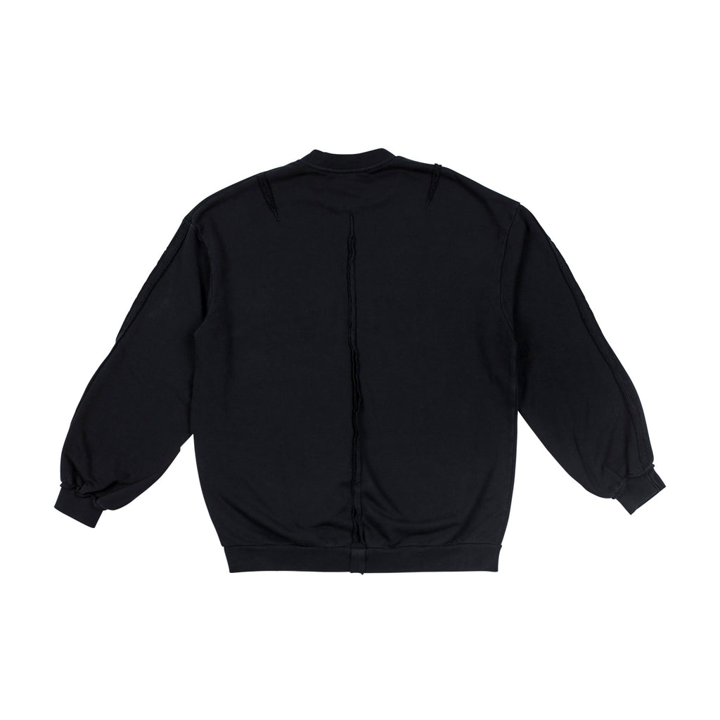 HEAVY JERSEY DARTS SWEATER PATCH 03, BLACK