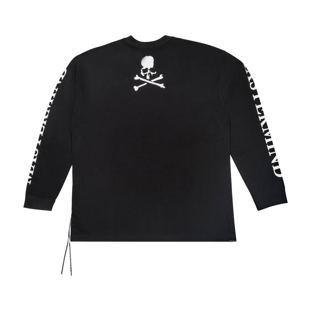 SKULL LOGO LONG SLEEVE 01, BLACK