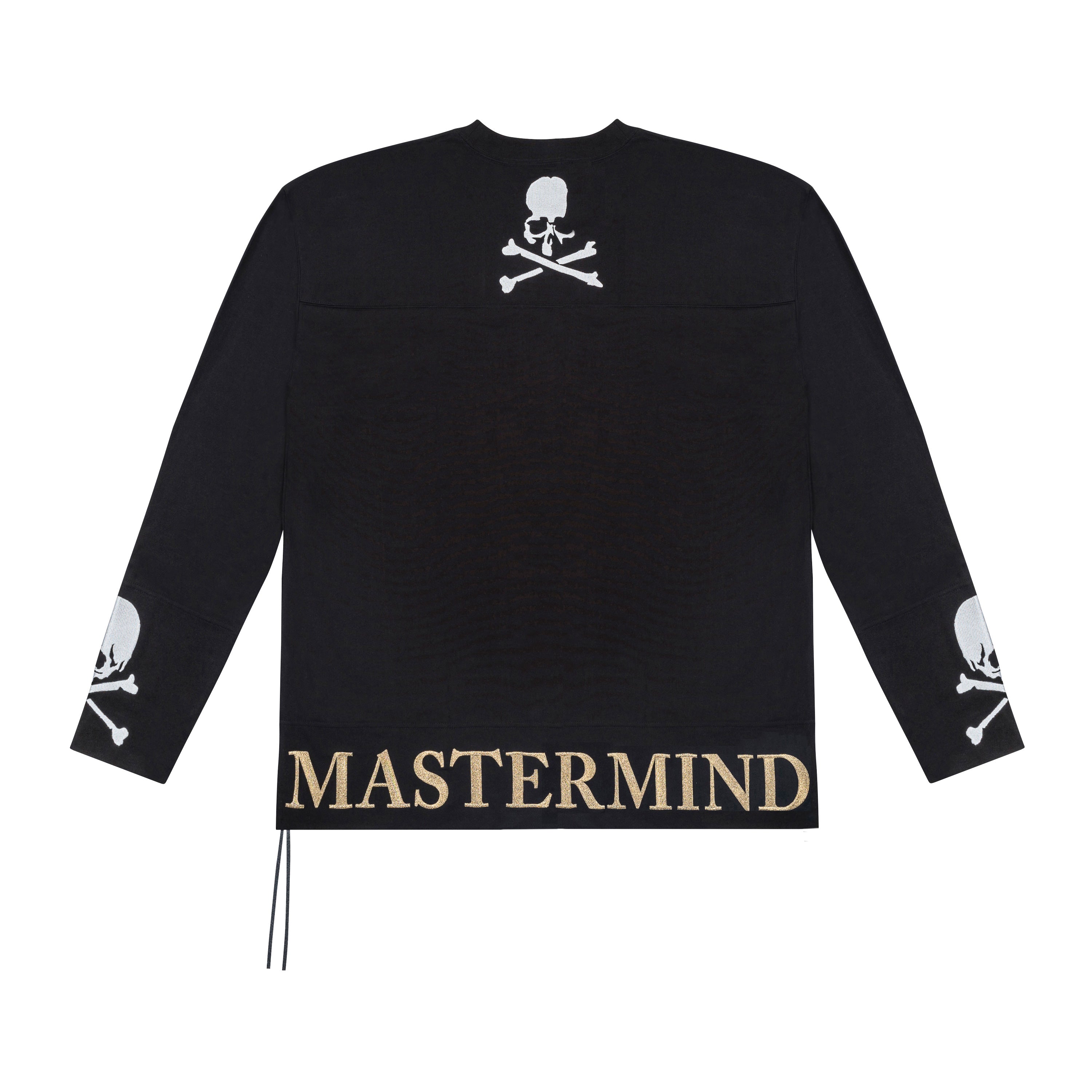 SKULL LOGO LONG SLEEVE 03, BLACK