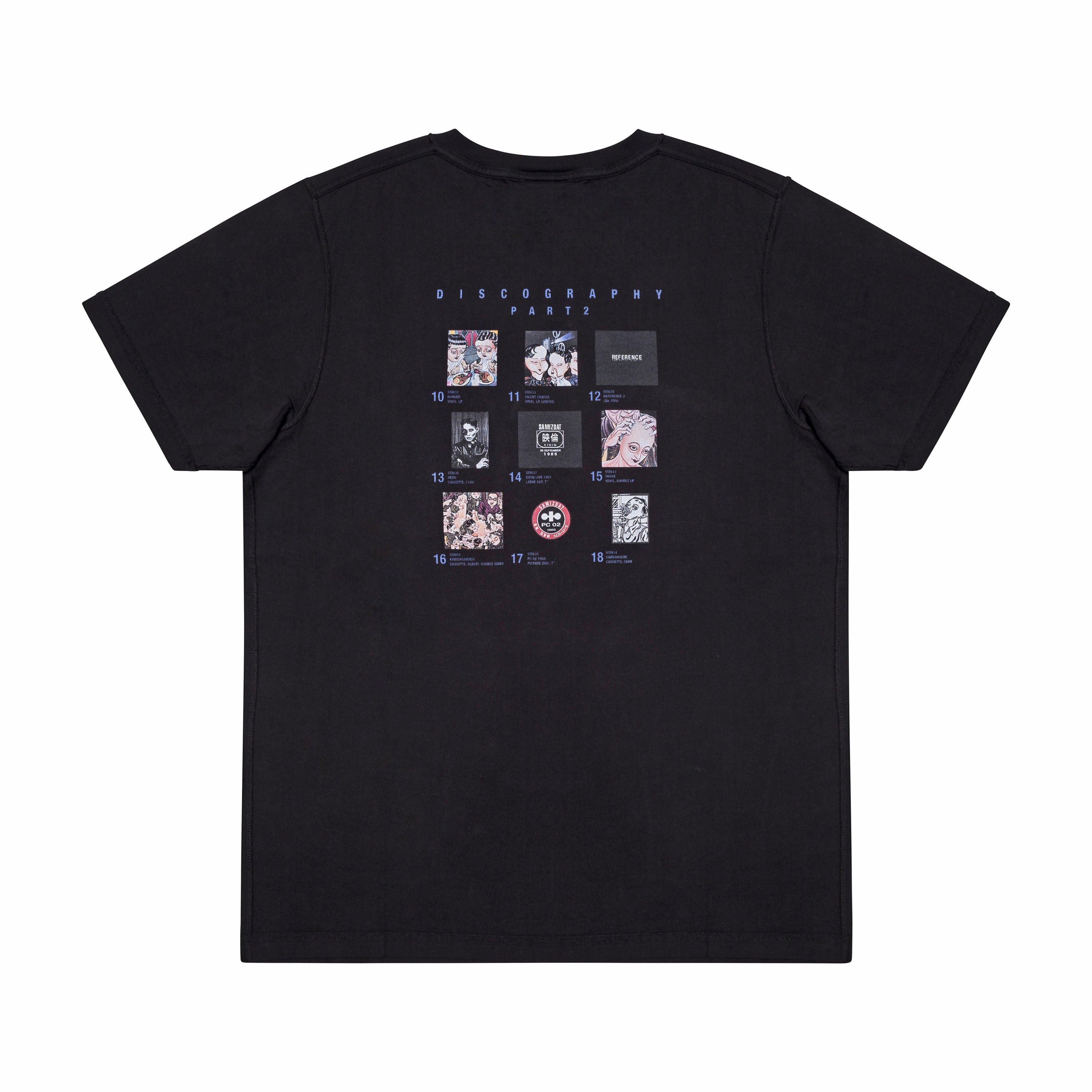 DISCOGRAPHY T-SHIRT 03, BLACK